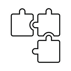 Puzzle, solution line icon. Outline vector.