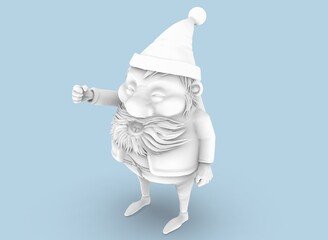 santa claus for painting on the background 3-rendering