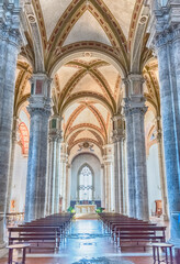 Fototapeta premium Interior of the scenic Cathedral of Pienza, Tuscany, Italy