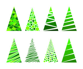 Fototapeta premium Set of abstract Christmas trees #2