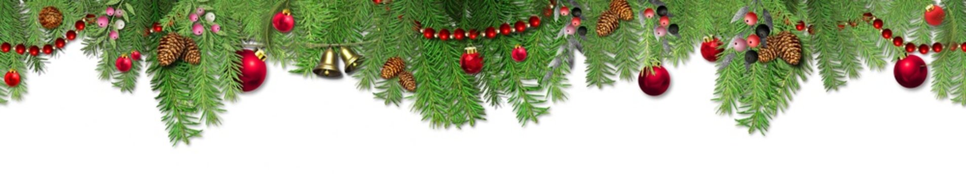 Christmas horizontal garland