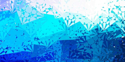 Light BLUE vector background with triangles.