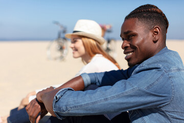 couple in love on the beach