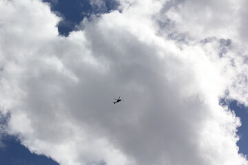 helicopter in the sky
