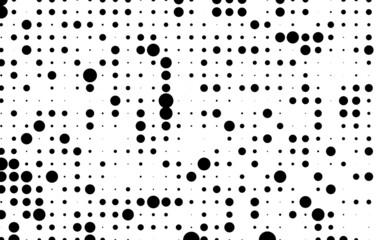 The halftone texture is monochrome. Vector chaotic background.