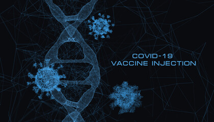 COVID-19 Vaccine injection. Coronovirus infection cure concept