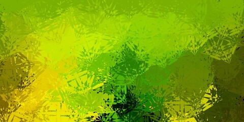Fototapeta premium Dark Green, Yellow vector texture with random triangles.