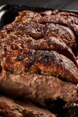 Juicy pork sirloin steak