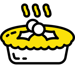 apple pie one color icon