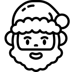 santa claus boot line icon