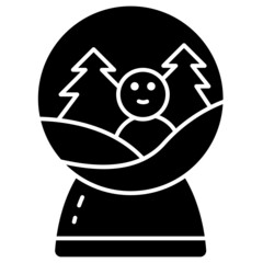 snow globe solid icon