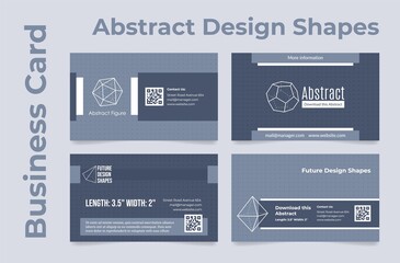 Collection minimalistic business card future design shape vector flat illustration