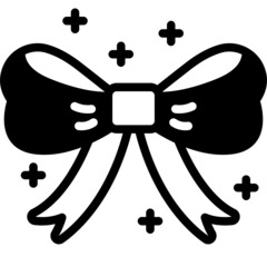 ribbon solid line icon