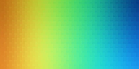 Light Blue, Yellow vector background with rectangles.