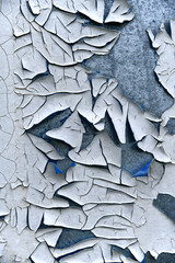 alte Farbe an einer rostigen Wand