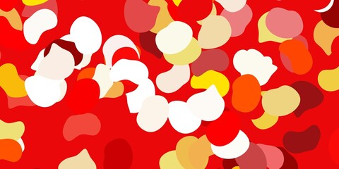 Light pink, yellow vector template with abstract forms.