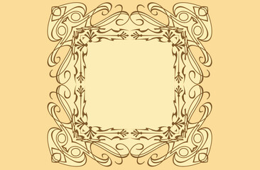 Beżowe tło z ramką. © Hanna