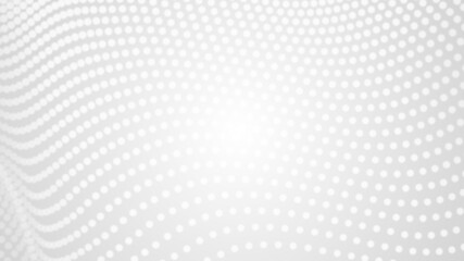 Dot white gray wave light technology texture background. Abstract big data digital concept. 3d rendering.