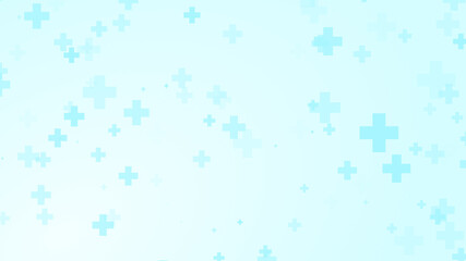 Abstract medical blue cross pattern white background.