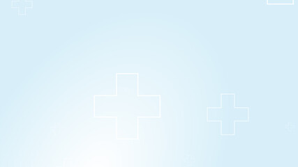 Abstract medical white blue cross pattern background.
