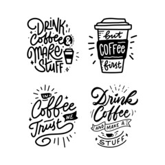 Playful Handlettering of Coffee Quotes