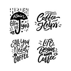 Playful Coffee Hand Lettering  Card