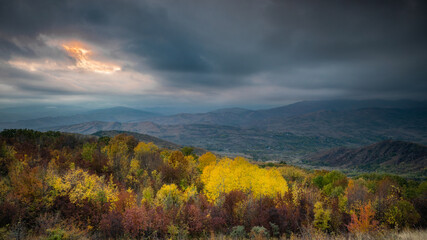beautiful autumn on the hills