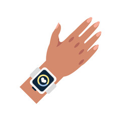 female hand with wearable health