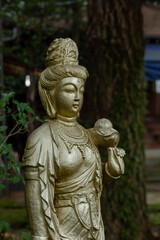 Fototapeta na wymiar golden buddhism statue in temple
