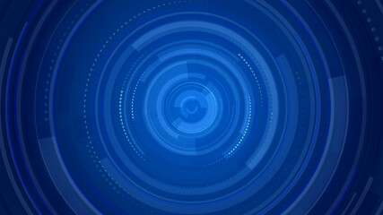 Abstract circle blue future technology background.