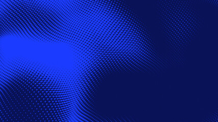 Abstract dot white blue wave gradient texture technology background.