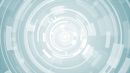 Abstract circle white blue future technology background.