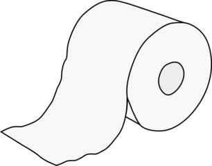 トイレットペーパーのイラスト