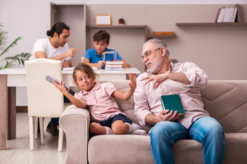 Three generations at home during pandemic