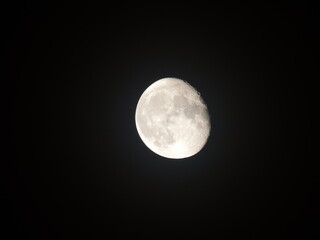 Almost Full Moon At Night