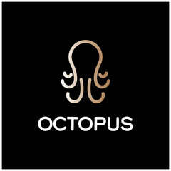 octopus abstract logo,monoline logo design inspiration