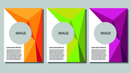 set of Template vector design for Business Corporate Presentation, Portfolio, Flyer, layout, modern with color. Easy to edit and print