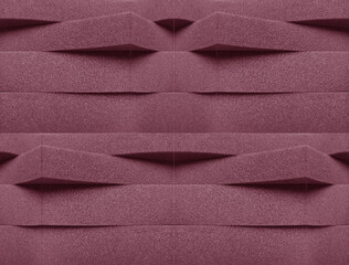 thick and thin brown sponge foam arranged. 
piles of rectangular sheet material of different thicknesses are arranged transversely. Beautiful texture with perspective style. foam sponge creativity