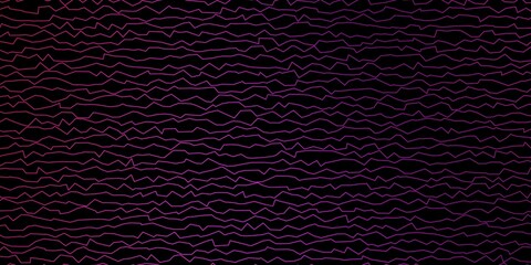 Dark Pink vector background with bent lines.