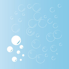 Natural realistic bubble illustration vector design