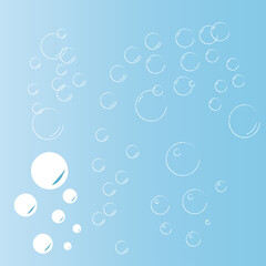 Natural realistic bubble illustration vector design
