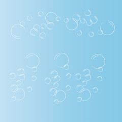 Natural realistic bubble illustration vector design