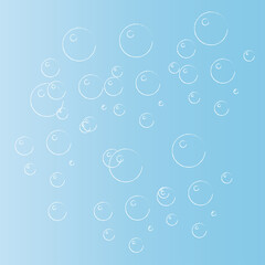 Natural realistic bubble illustration vector design
