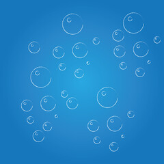 Natural realistic bubble illustration vector design