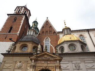 Fototapeta premium The towers and domes of Wawel Cathedral, Kraków Poland
