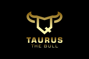 Letter Q logo, Bull logo,head bull logo, monogram Logo Design Template Element