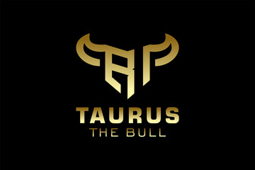 Fototapeta na wymiar Letter R logo, Bull logo,head bull logo, monogram Logo Design Template Element