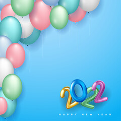 Happy New Year Greetings Card Background