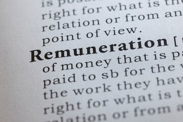 Obraz premium definition of Remuneration