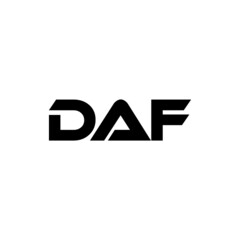 DAF letter logo design with white background in illustrator, vector logo modern alphabet font overlap style. calligraphy designs for logo, Poster, Invitation, etc.